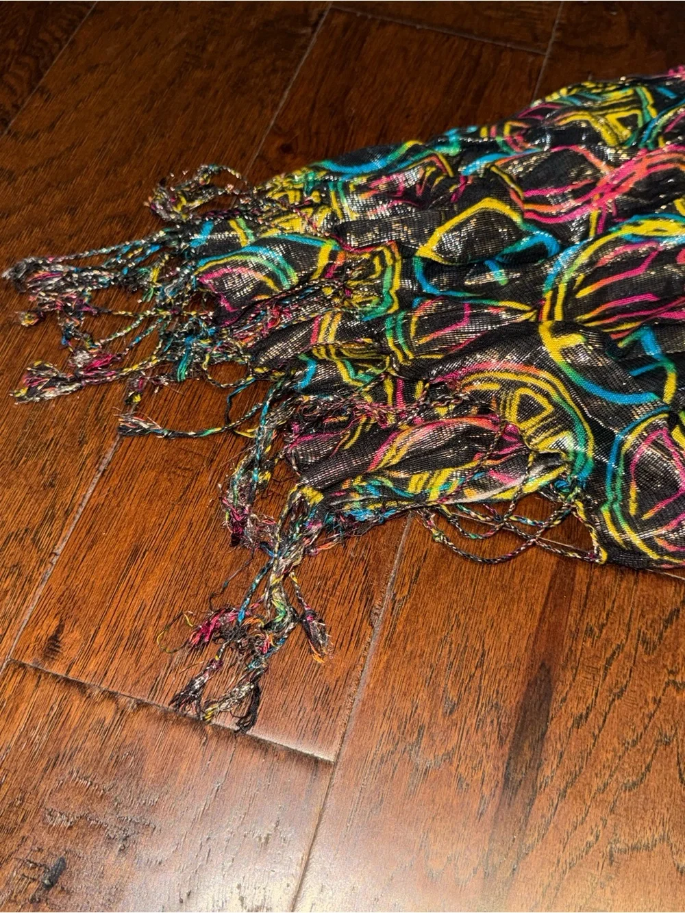 NWOT Justice Girls Peace Multicolored Scarf